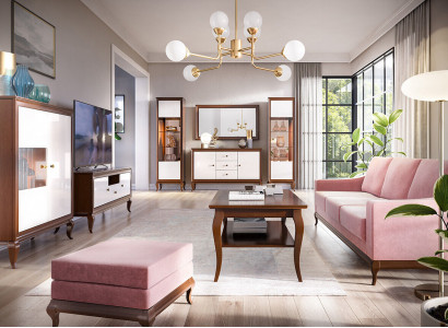 Wohnzimmer Set Vitrine Kommode Spiegel Wohnwände Kommoden Design